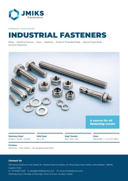 JMIKS Fasteners product catalogue, cover page